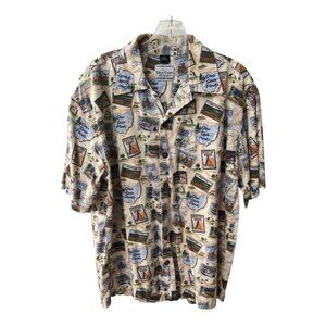 Vintage David Carey Originals Ohio State Parks Button Up Shirt Size L